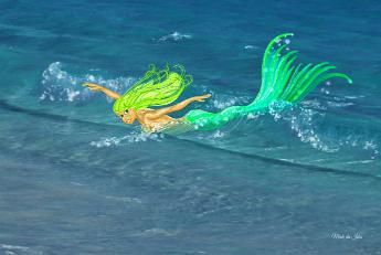 Bodysurfing Mermaid Mermaid body surfing