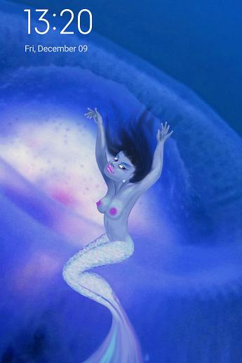 Mermaid SciFi Mermaid with a jellyfish medusa